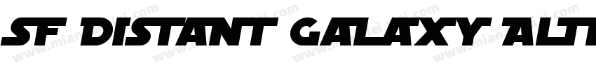 SF Distant Galaxy Alternate Italic字体转换